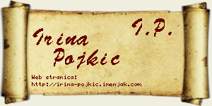 Irina Pojkić vizit kartica
